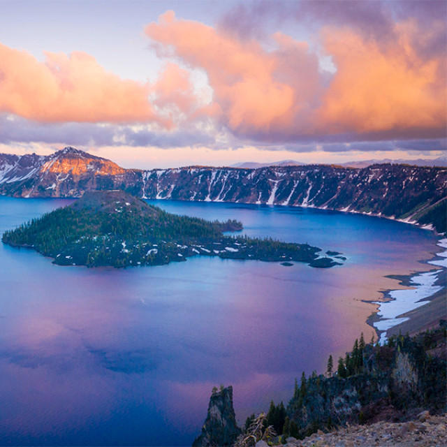 Crater Lake National Park in southern Oregon