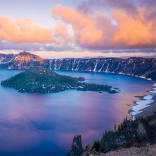 Crater Lake National Park in southern Oregon