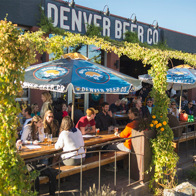 Patio at Denver Beer Co. in Denver, Colorado